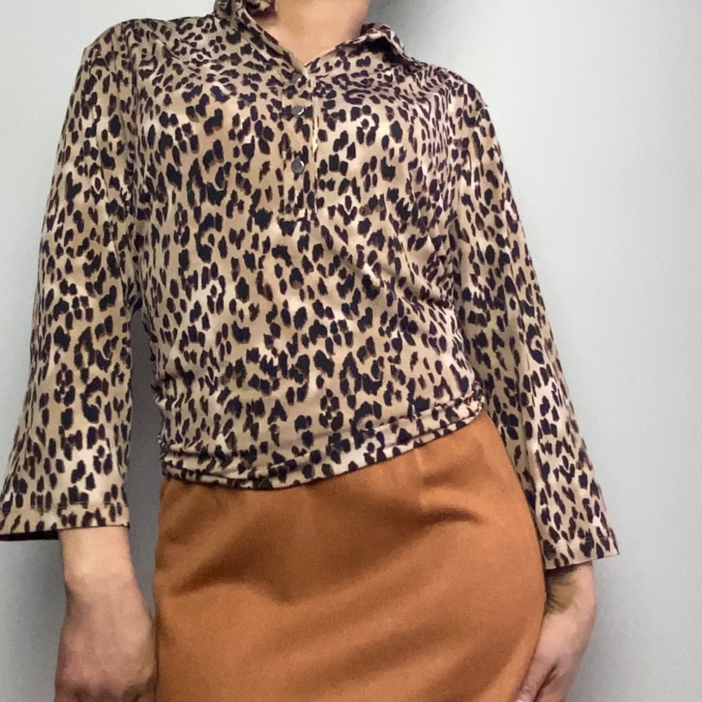 212 Collection Cheetah Print Top